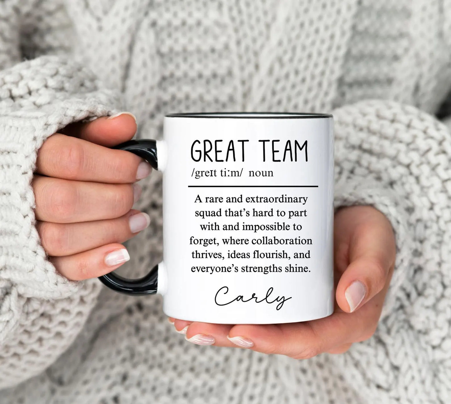 Team Gift, Great Team Definition Mug, Personalized Team Coffee Mug